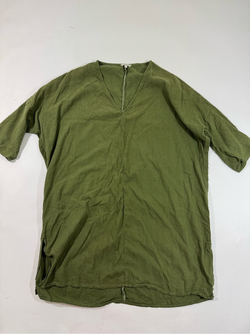 Ali Golden Raw Silk Tunic Shirt V Neck